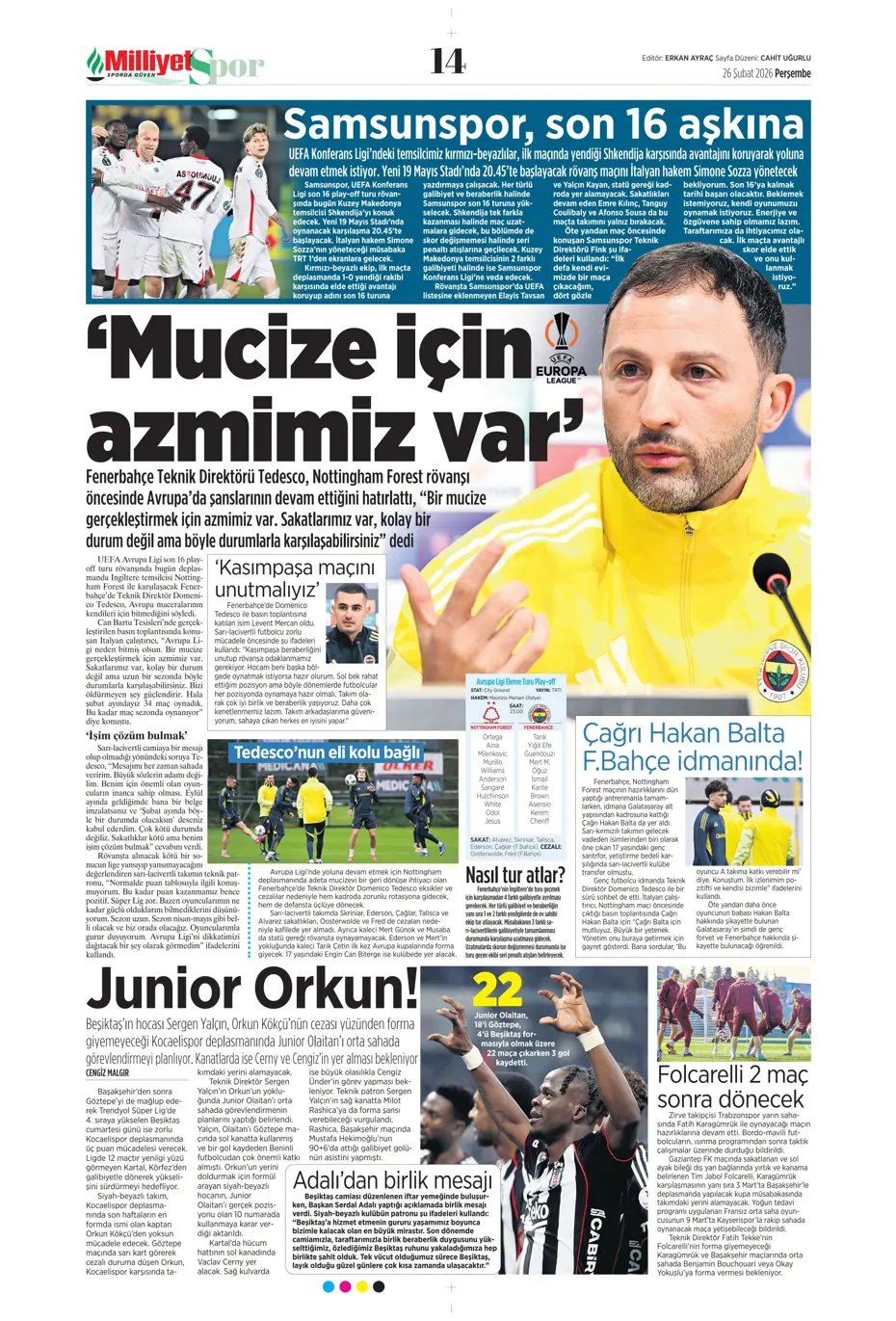 "Galatasaray kabustan zafer çıkardı" | Sporun manşetleri - 34