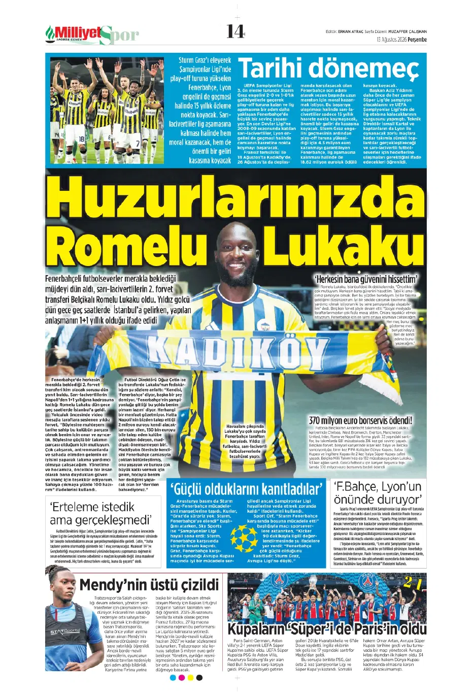 Yüksel Yıldırım, Fenerbahçe'den flaş bir transfer yapıyor | Sporun manşetleri - 19 Yüksel Yıldırım, Fenerbahçe'den flaş bir transfer yapıyor | Sporun manşetleri - 19