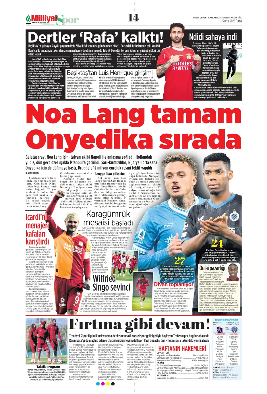 "Fenerbahçe'de En-Nesyri'nin yerine gelecek golcü belli" | Sporun manşetleri - 34 "Fenerbahçe'de En-Nesyri'nin yerine gelecek golcü belli" | Sporun manşetleri - 34