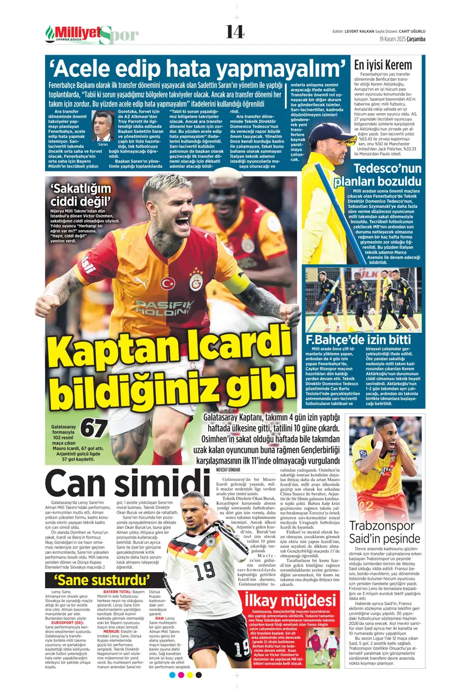 "Bizim Çocuklar Boğa'yı şişledi" | Sporun manşetleri - 14