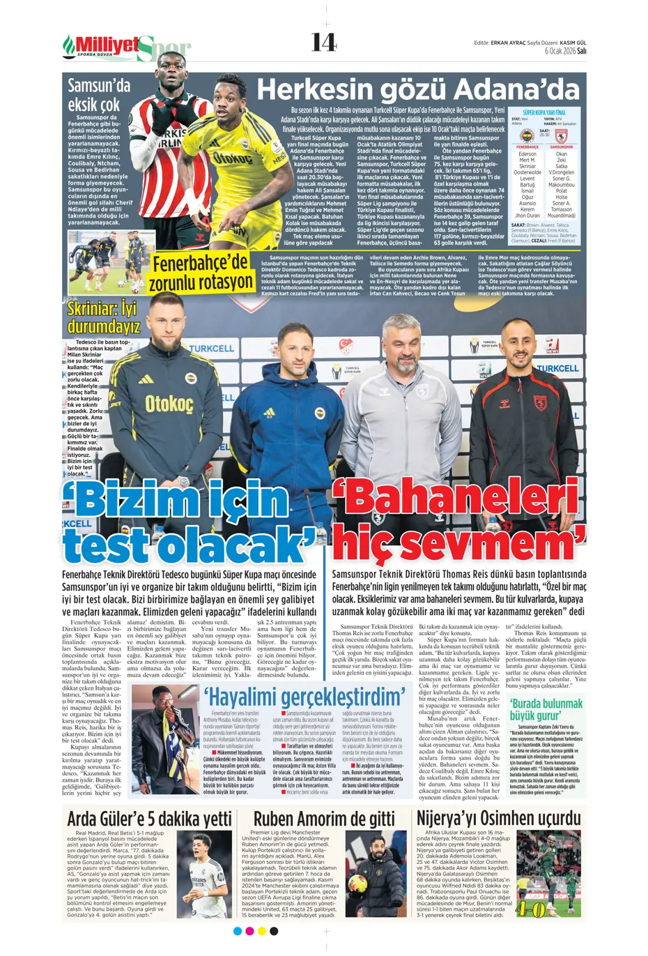 "Lookman Afrika Kupası'ndan direkt İstanbul'a" | Sporun manşetleri - 34 "Lookman Afrika Kupası'ndan direkt İstanbul'a" | Sporun manşetleri - 34