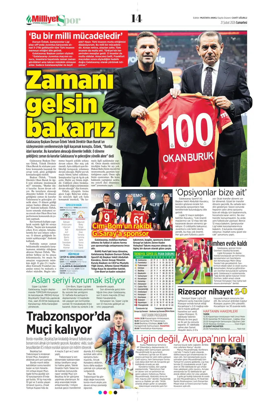 "İlk transfer Altay Bayındır" | Sporun manşetleri - 32