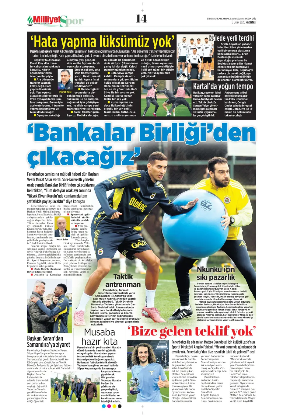 "Fenerbahçe'ye yeni yılın ilk piyangosu Sofyan Amrabat'tan" | Sporun manşetleri - 35