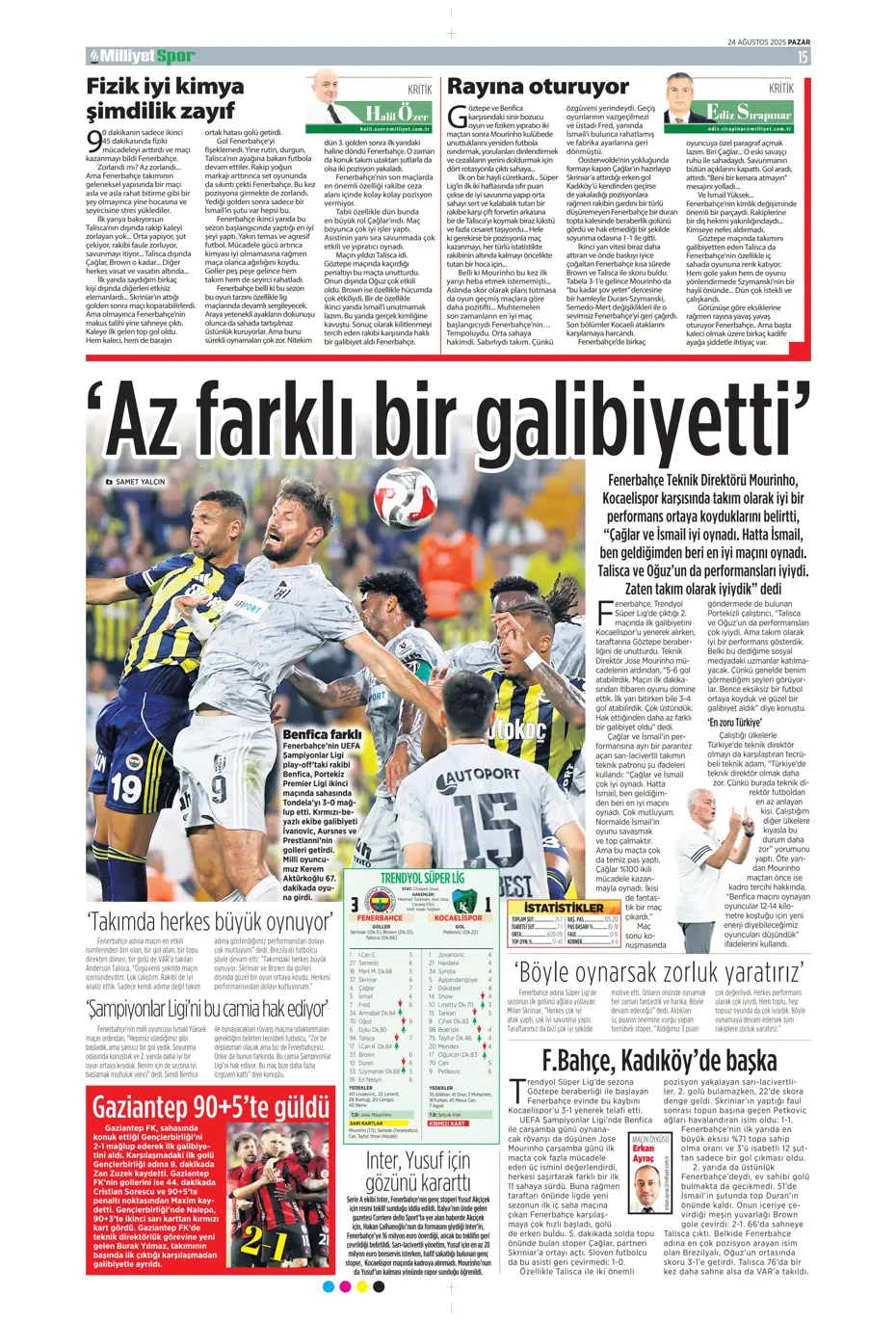"Galatasaray'a üçlü piyango" | Sporun manşetleri - 24