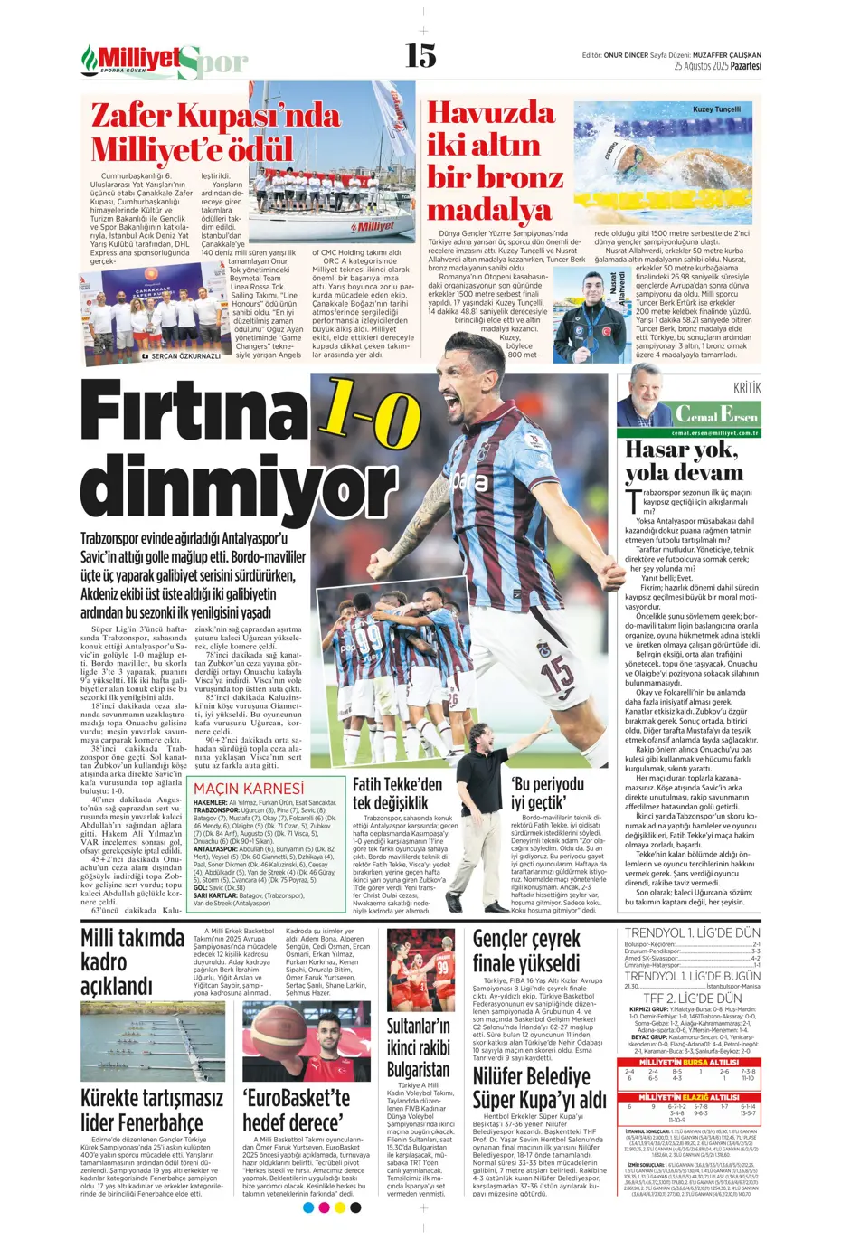 "Fenerbahçe'de Youri Tielemans tamam" | Sporun manşetleri - 16