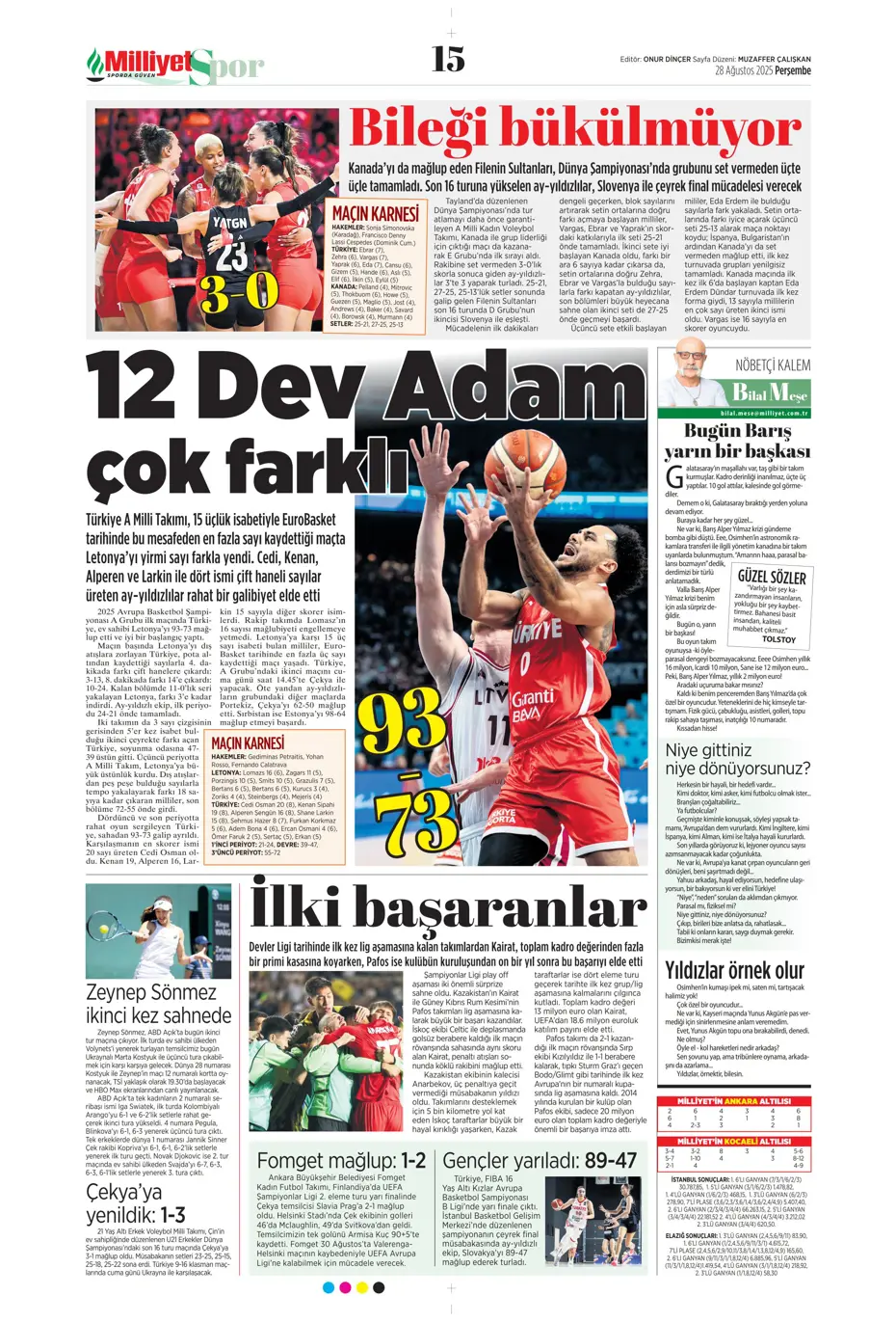 "Kerem Fenerbahçe'yi de Mourinho'yu da bitirdi" | Sporun manşetleri - 14