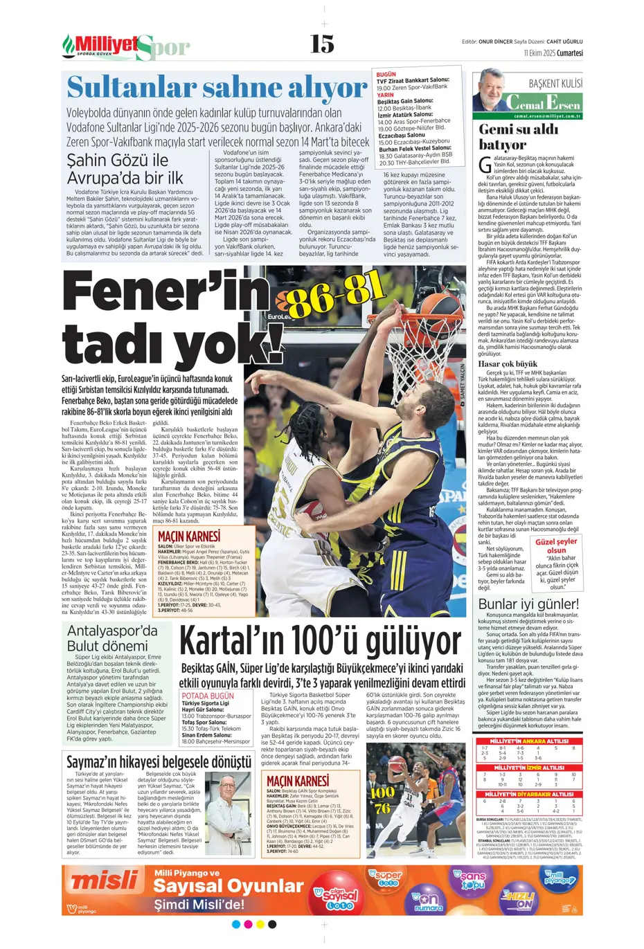 "Sergen Yalçın'ın yeni hedefi Çağlar Söyüncü" | Sporun manşetleri - 20