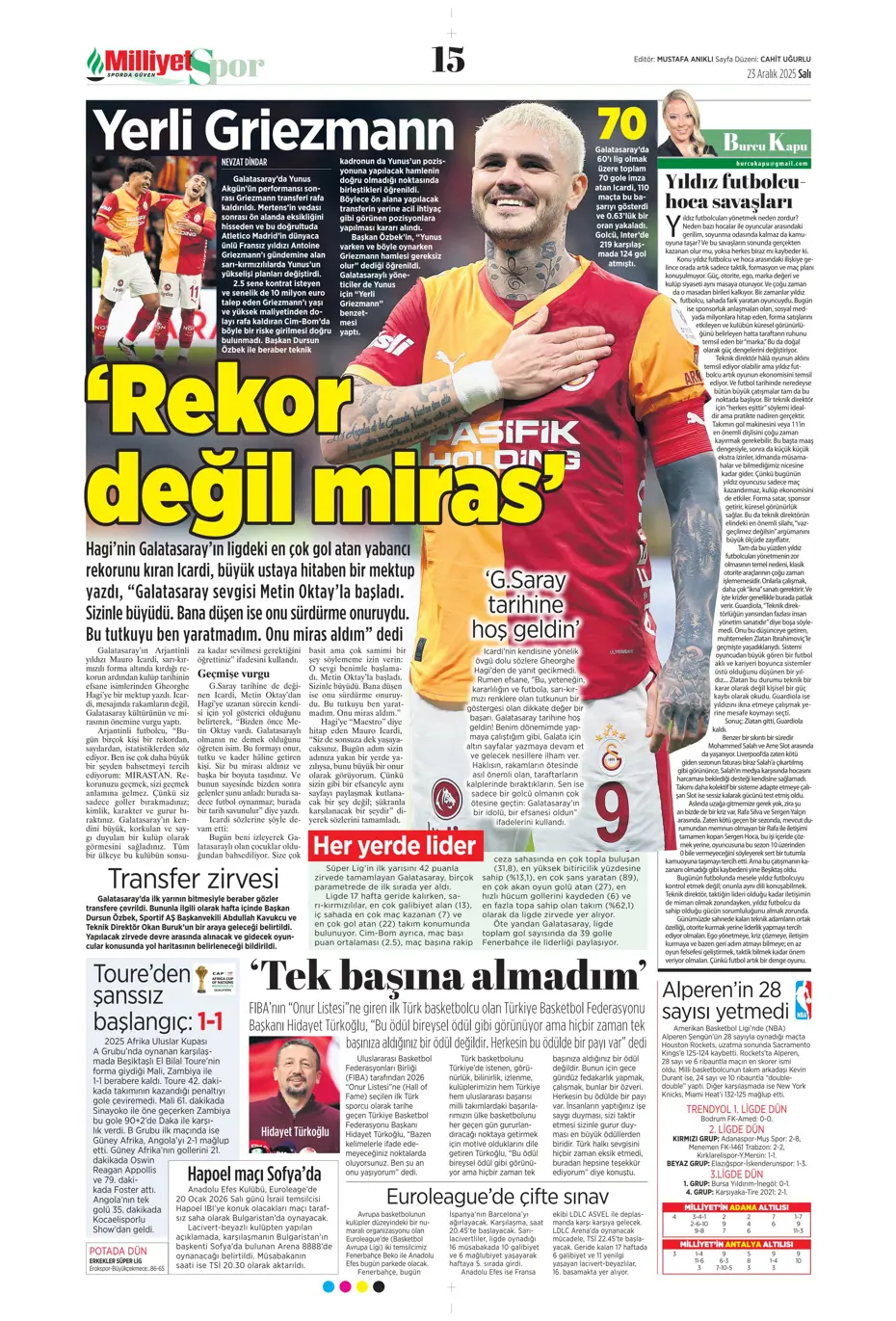 "Fenerbahçe'den Talisca'yla ilgili son karar çıktı" | Sporun manşetleri - 14 "Fenerbahçe'den Talisca'yla ilgili son karar çıktı" | Sporun manşetleri - 14