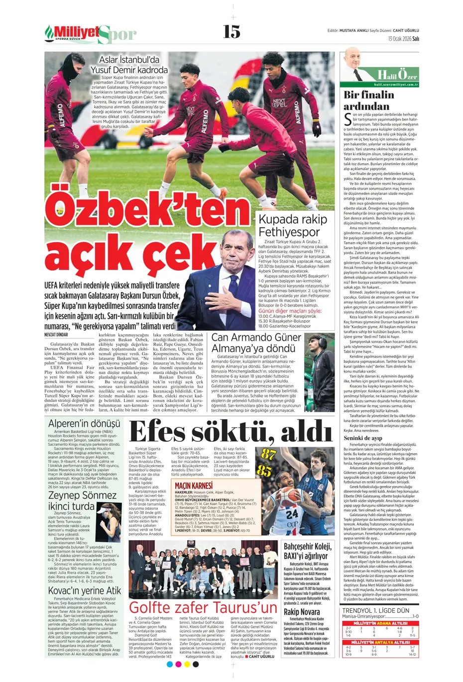 "Elveda! Fenerbahçe'de 20 milyon euroluk ayrılık" | Sporun manşetleri - 21