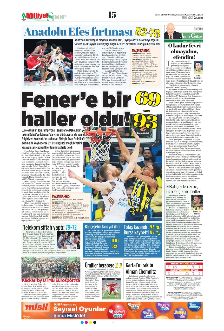 "Gürcistan'a dünyayı dar ettik" | Sporun manşetleri - 15