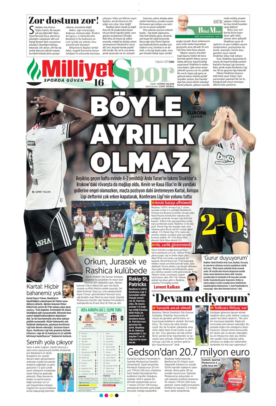 "Ederson için geri sayım" | Sporun manşetleri - 14