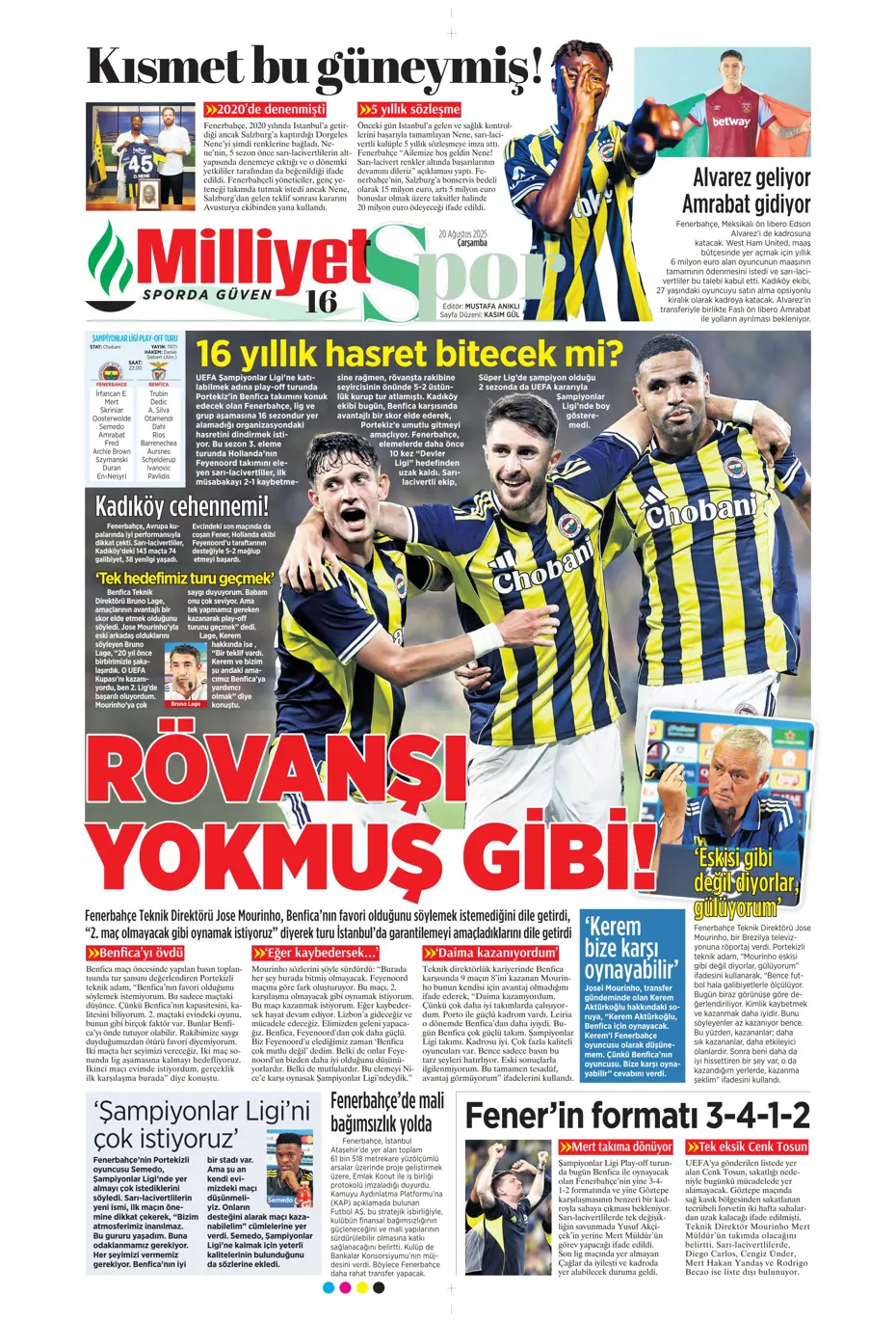 "Fenerbahçe'den Nene sonrası bir transfer daha" | Sporun manşetleri - 13
