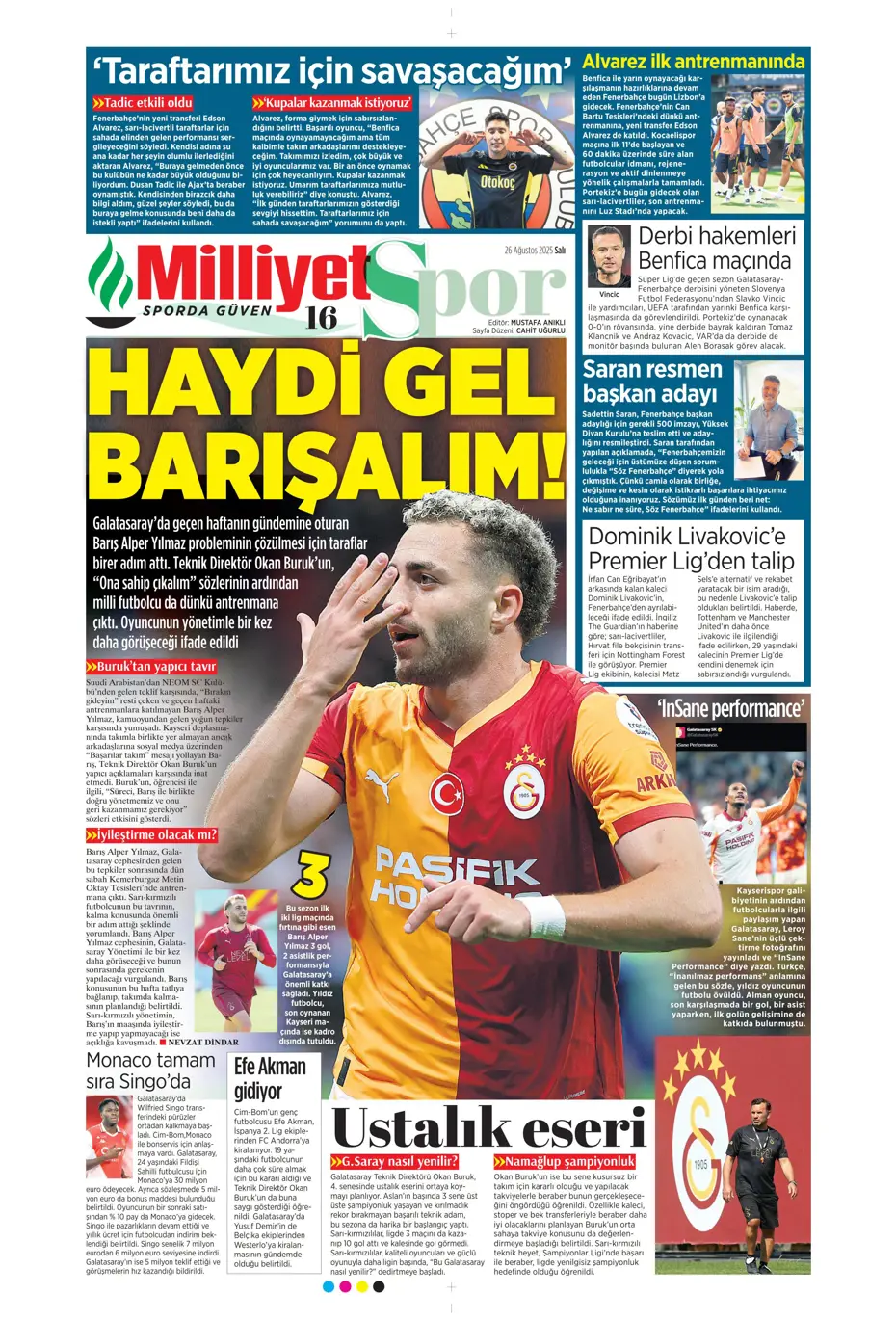 "Fenerbahçe, Zinchenko'yu bitiriyor" | Sporun manşetleri - 14