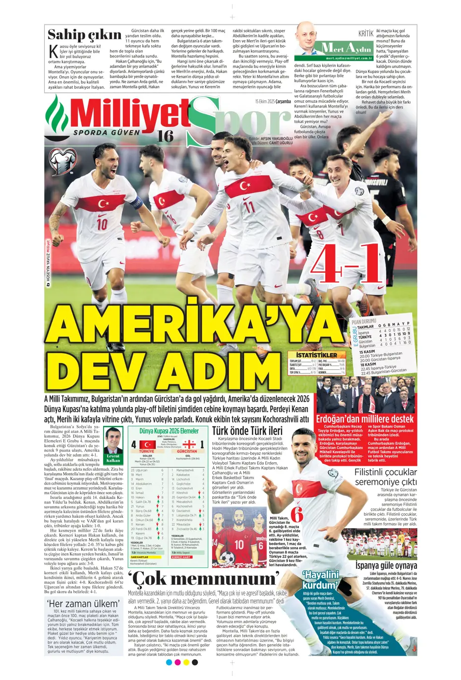 "Gürcistan'a dünyayı dar ettik" | Sporun manşetleri - 14