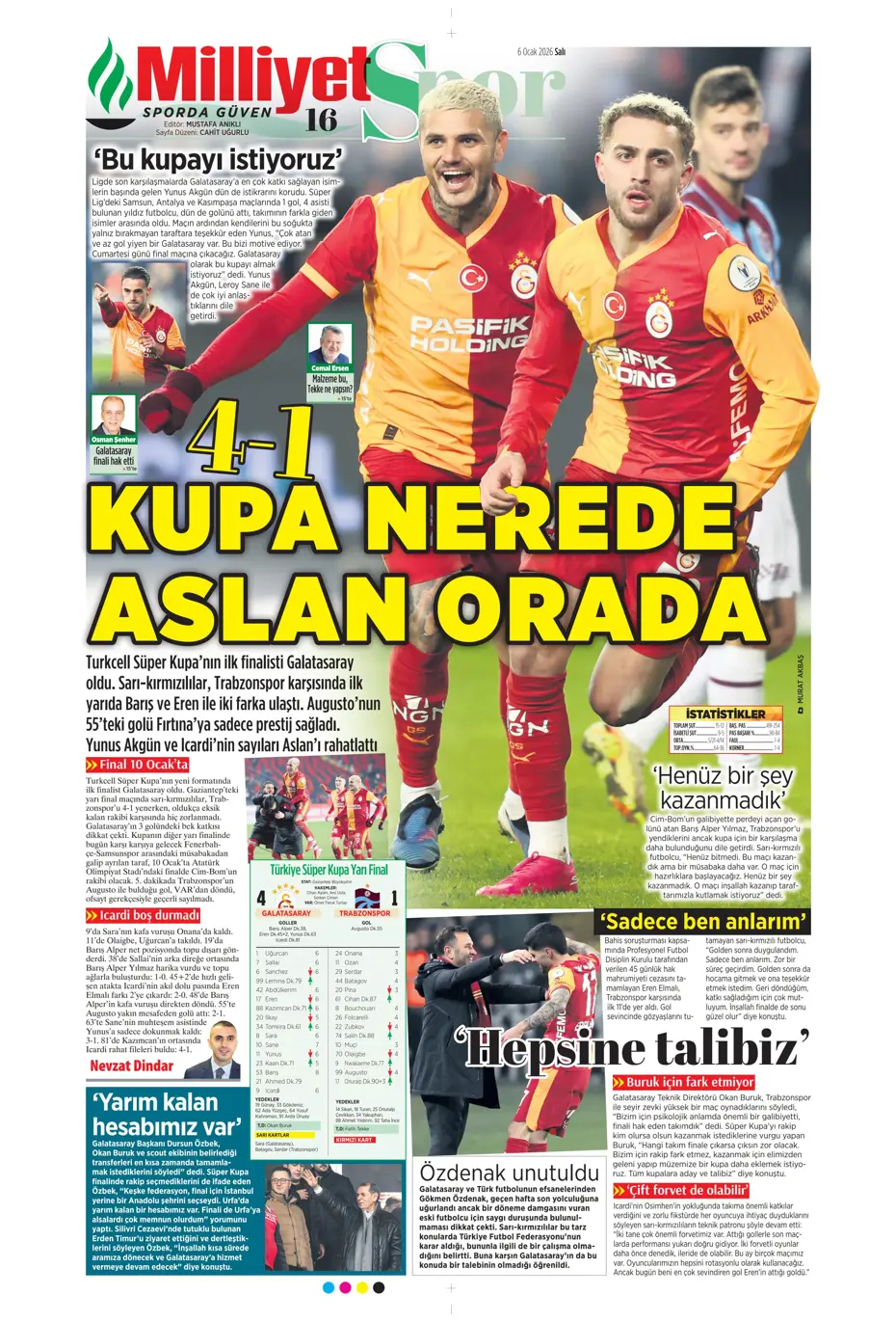 "Lookman Afrika Kupası'ndan direkt İstanbul'a" | Sporun manşetleri - 41 "Lookman Afrika Kupası'ndan direkt İstanbul'a" | Sporun manşetleri - 41