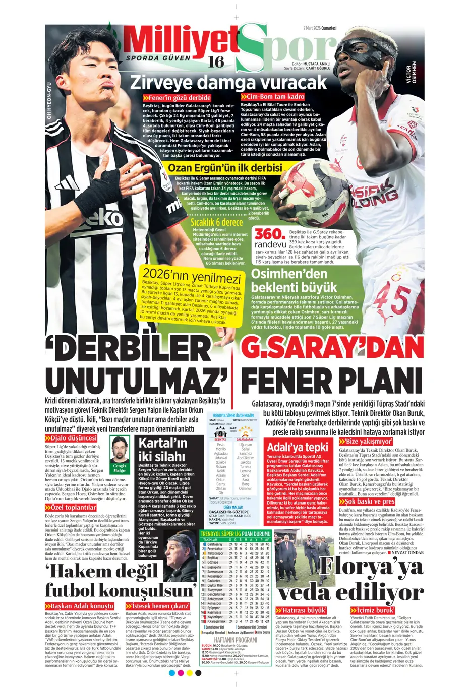 "Tedesco'ya Alman ve İtalyan markajı" | Sporun manşetleri - 31