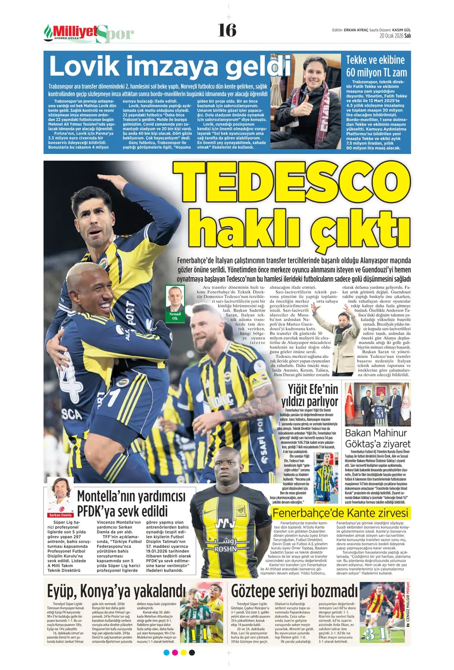 "Fenerbahçe'de 10 milyon euroya 2 senelik imza" | Sporun manşetleri  - 34