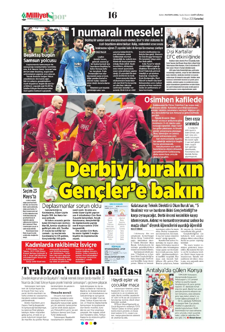 Ederson acı son | Sporun manşetleri - 22