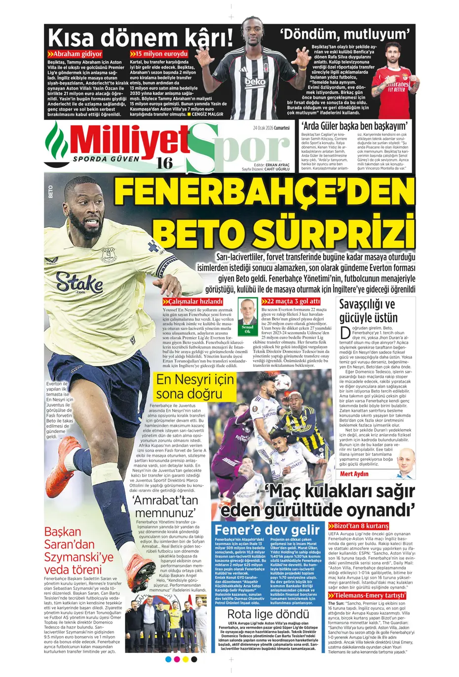 "Yaser Asprilla, Galatasaray'da" | Sporun manşetleri - 32