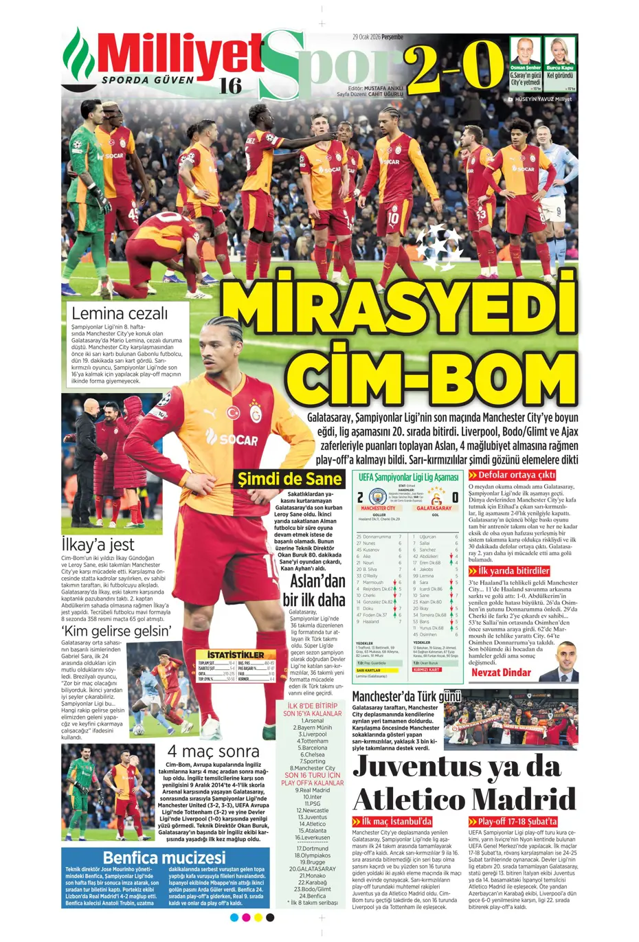 "Galatasaray'dan Şampiyonlar Ligi maçı sonrası transfer: İş bitirildi" | Sporun manşetleri - 36 "Galatasaray'dan Şampiyonlar Ligi maçı sonrası transfer: İş bitirildi" | Sporun manşetleri - 36