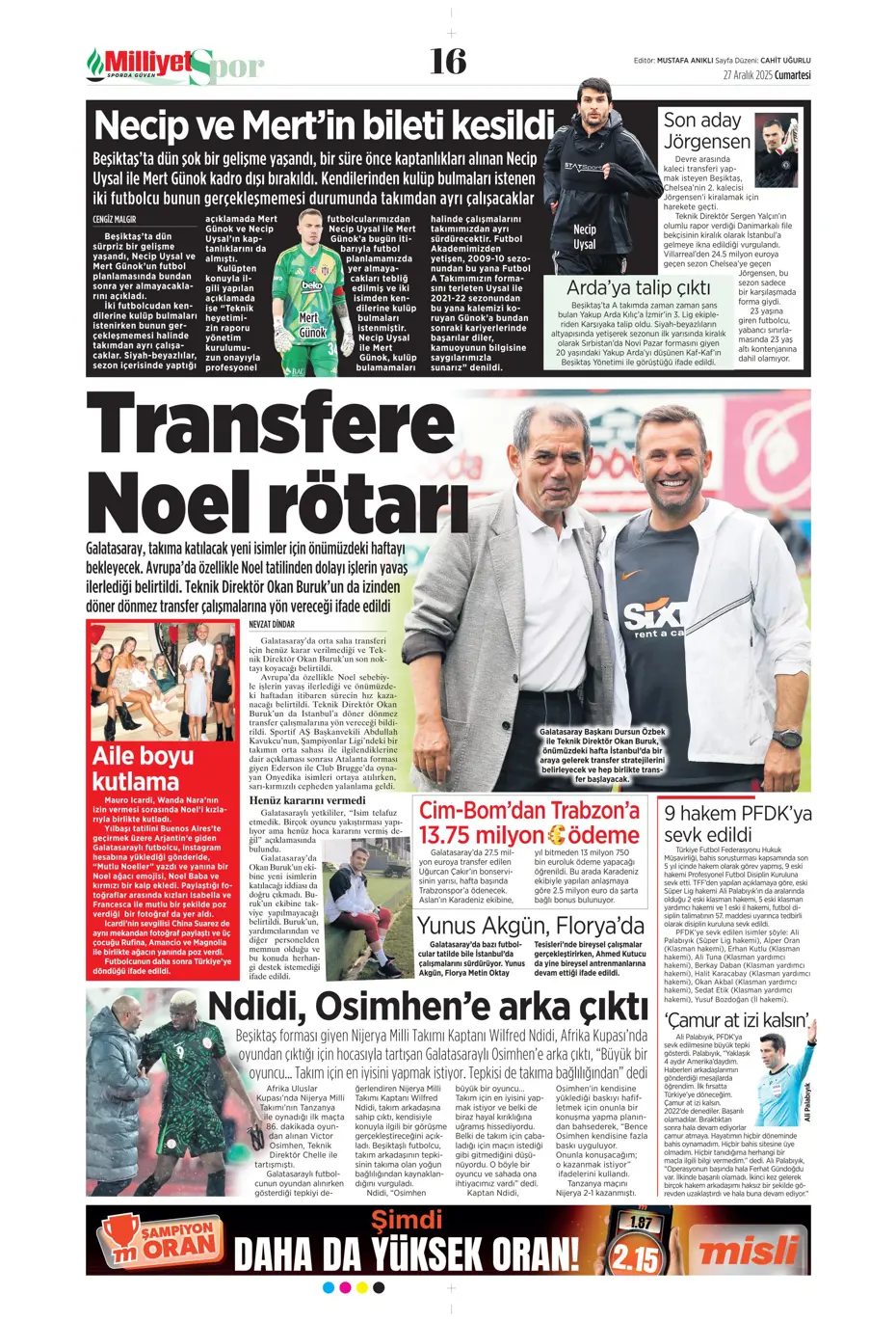 "Fenerbahçe'de 7 ayrılık birden" | Sporun manşetleri - 30 "Fenerbahçe'de 7 ayrılık birden" | Sporun manşetleri - 30