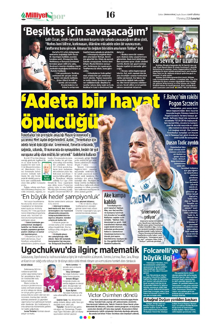 Kerem Aktürkoğlu için rekor teklif | Sporun manşetleri - 12