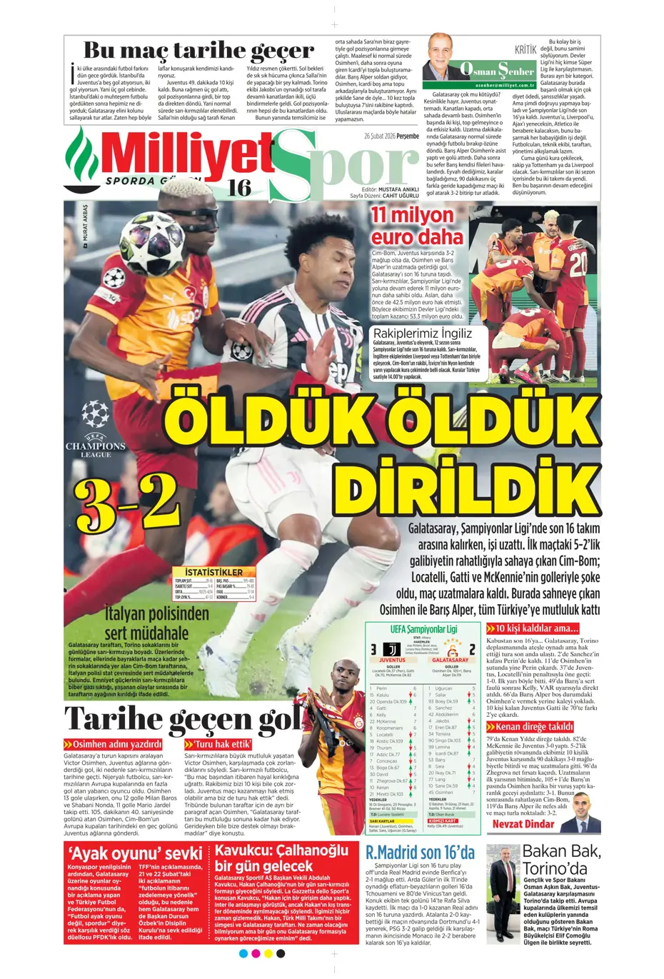"Galatasaray kabustan zafer çıkardı" | Sporun manşetleri - 35