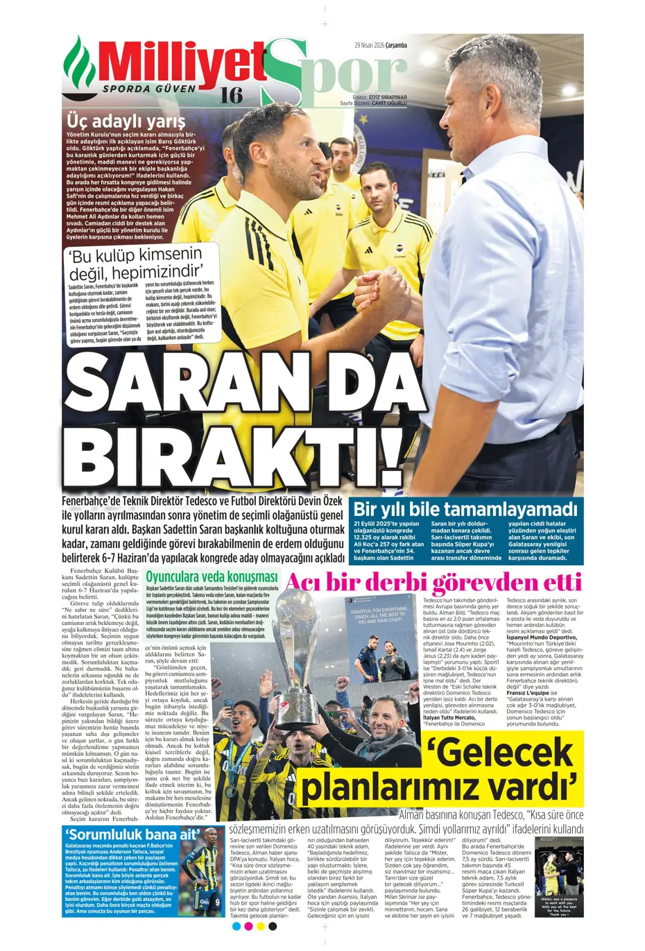 Daha fesih imzası kurumadan Tedesco'ya talip çıktı | Sporun manşetleri - 37