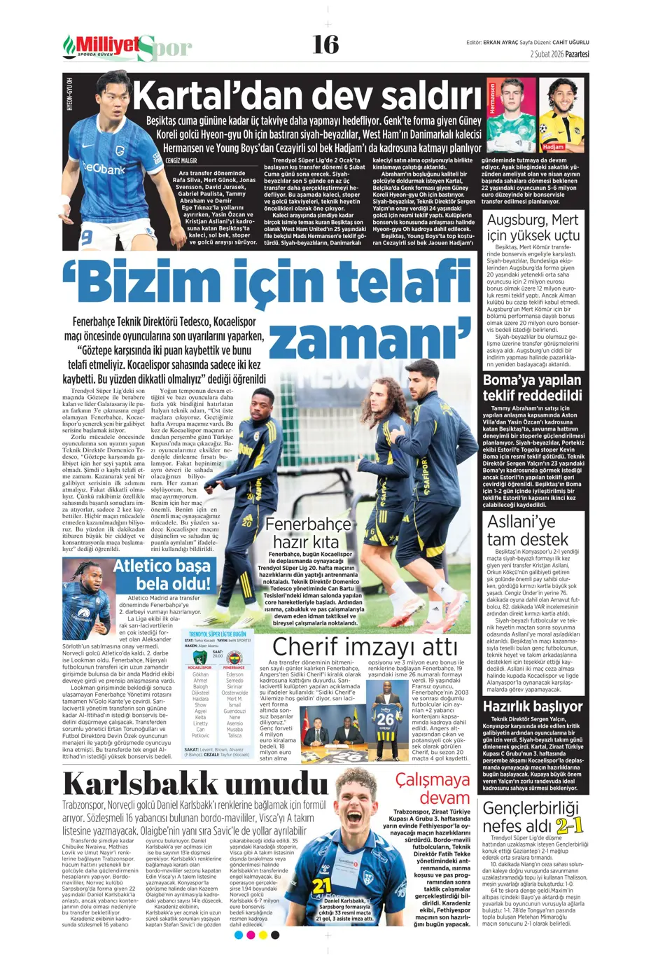 "Lookman peşinata kurban gitti" | Sporun manşetleri - 30