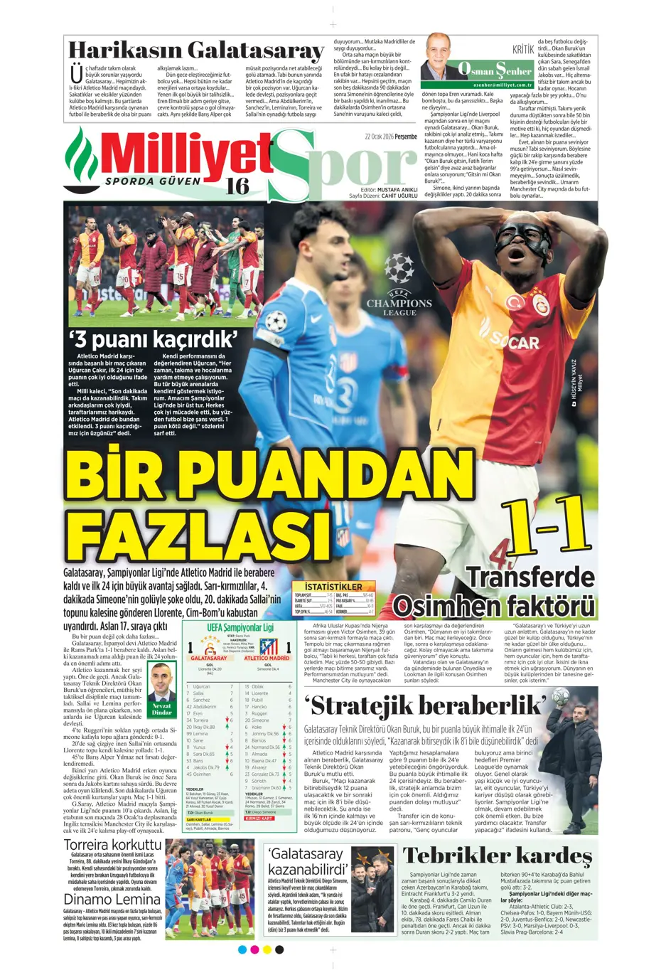 "Galatasaray'dan Atletico maçı sonrası 2 transfer birden" | Sporun manşetleri - 37