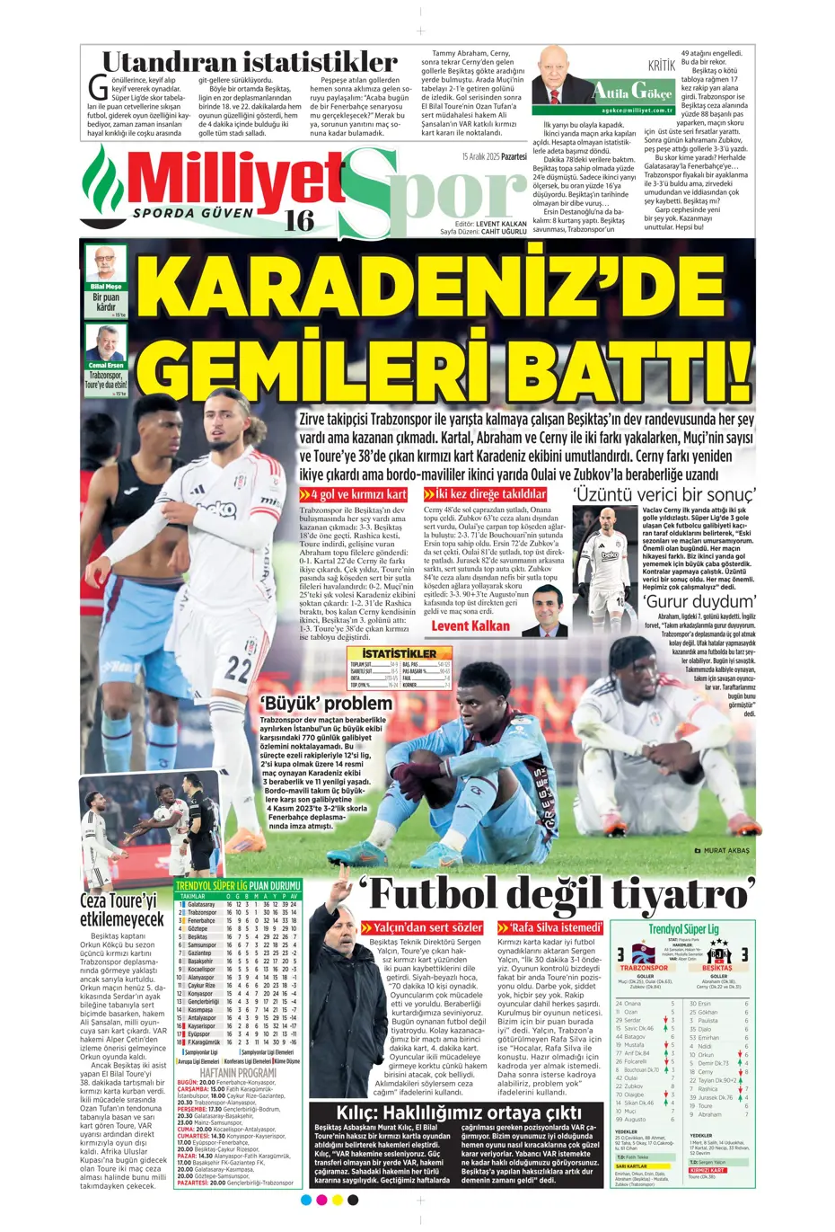 "Tedesco 8 ismi sildi, Fenerbahçe gönderiyor" | Sporun manşetleri - 37