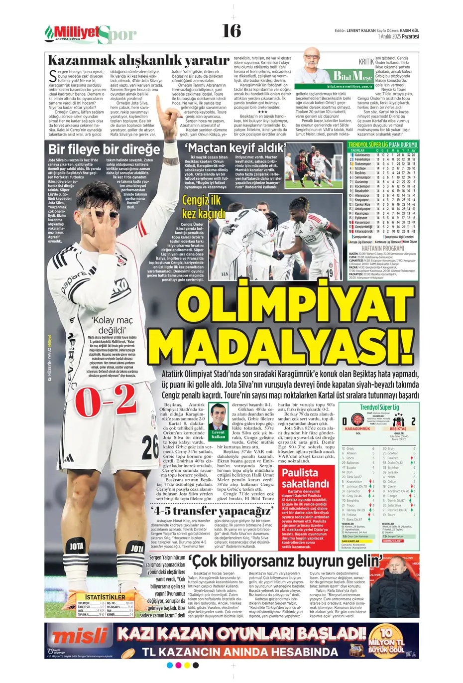 "Kadıköy'de 30 milyarlık dev buluşma" | Sporun manşetleri - 16