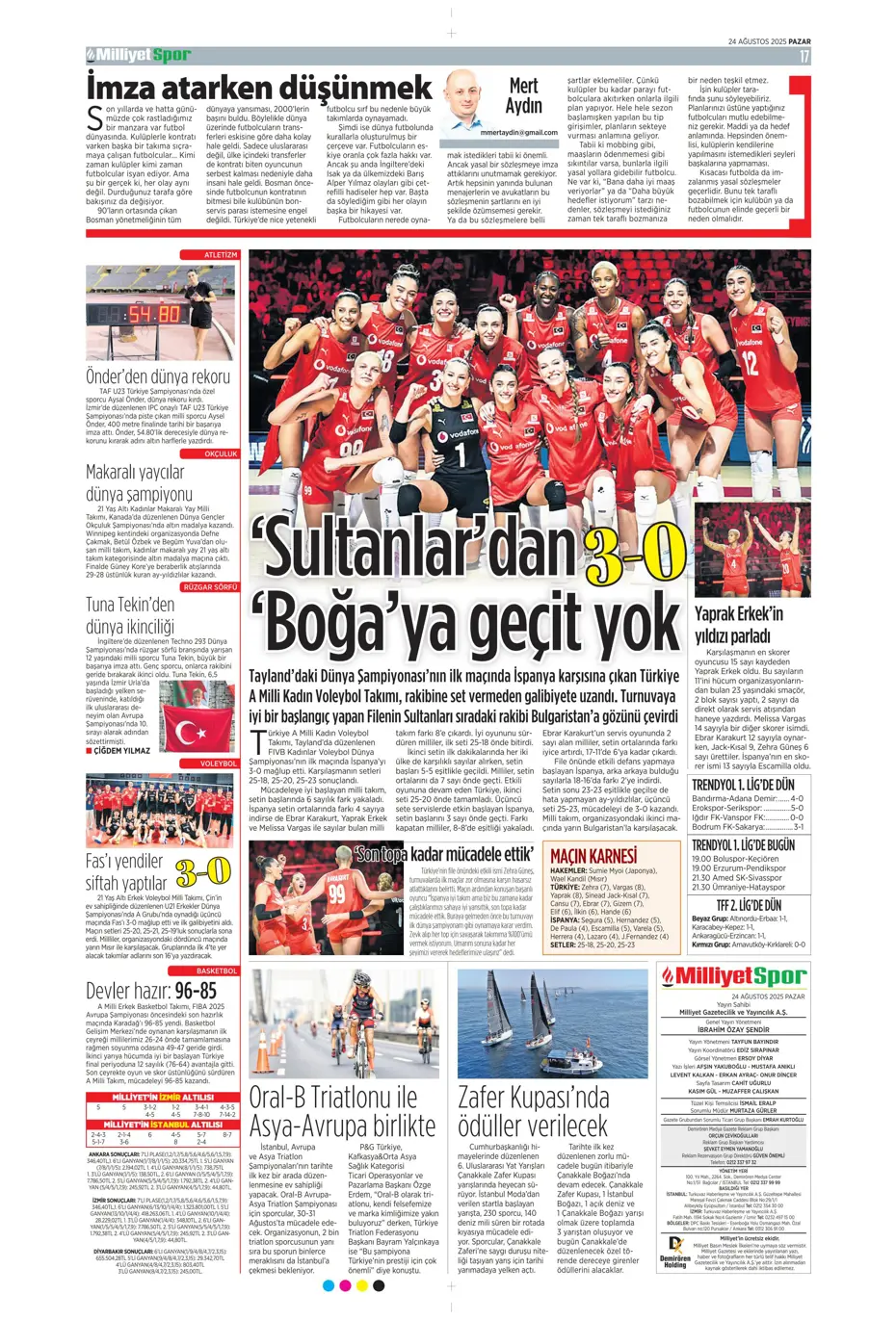 "Galatasaray'a üçlü piyango" | Sporun manşetleri - 22