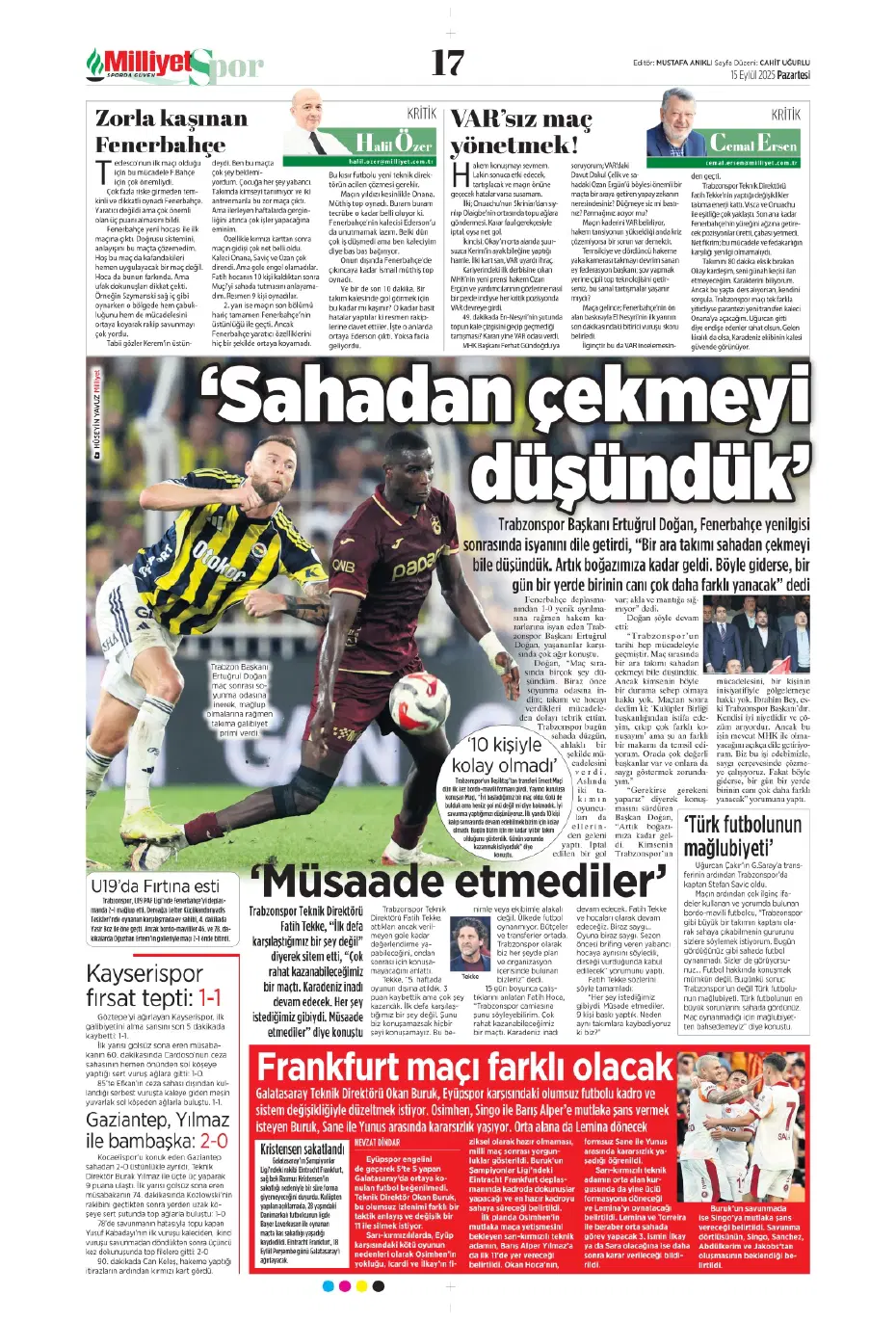 "Galatasaray'da Leroy Sane sıkıntısı" | Sporun manşetleri - 13