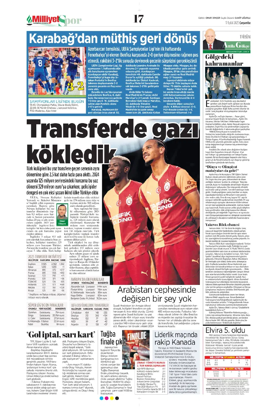 "Okan Buruk'un İlkay-Sane planı" | Sporun manşetleri - 10