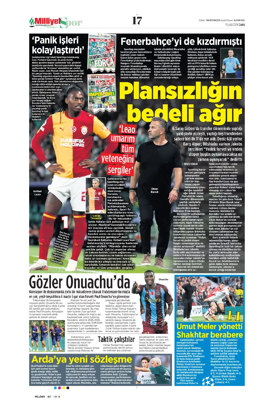 "İsmail Kartal gitti, geldi" | Sporun manşetleri - 20
