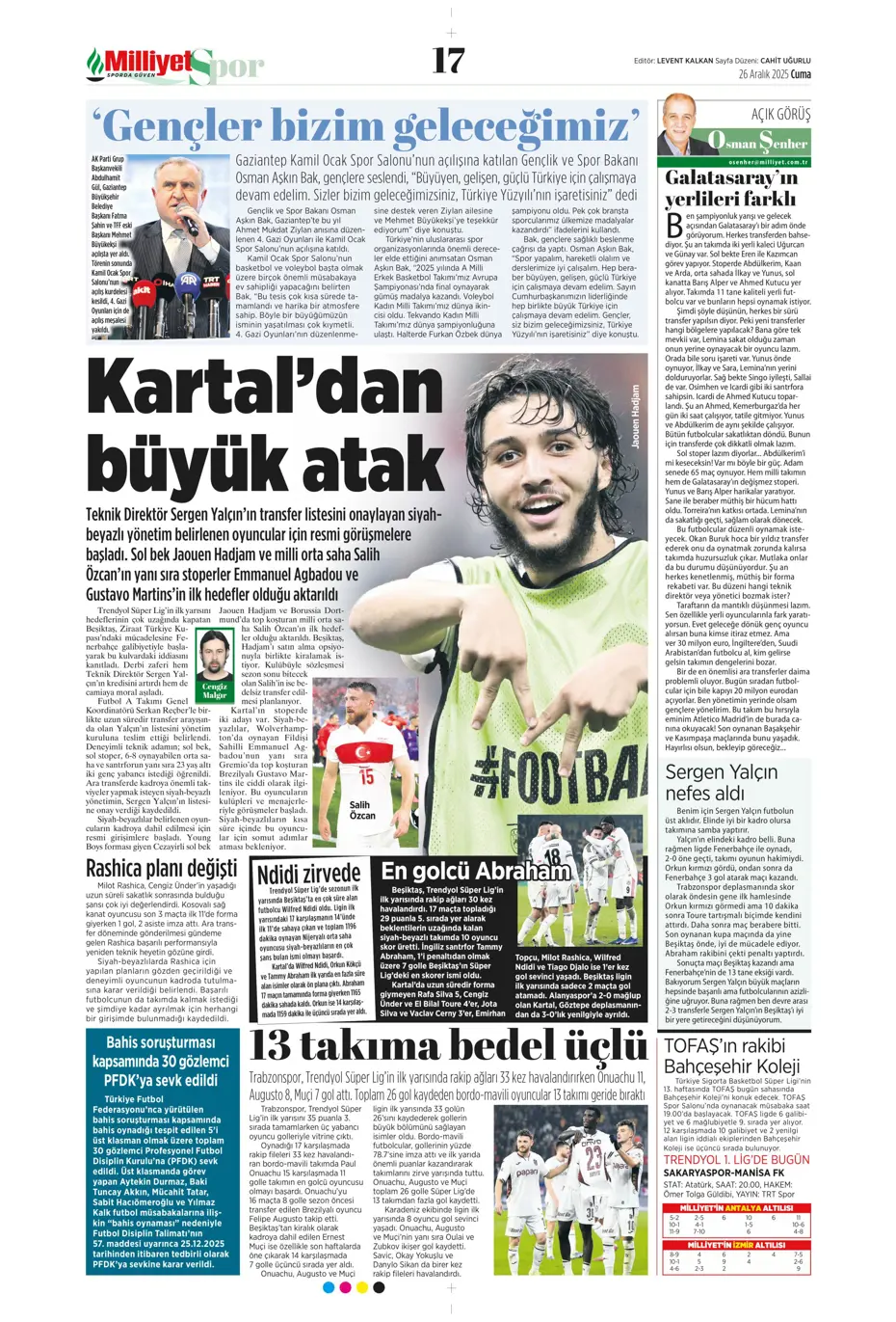"Kerem Aktürkoğlu'na beklenmedik talip çıktı" | Sporun manşetleri - 28