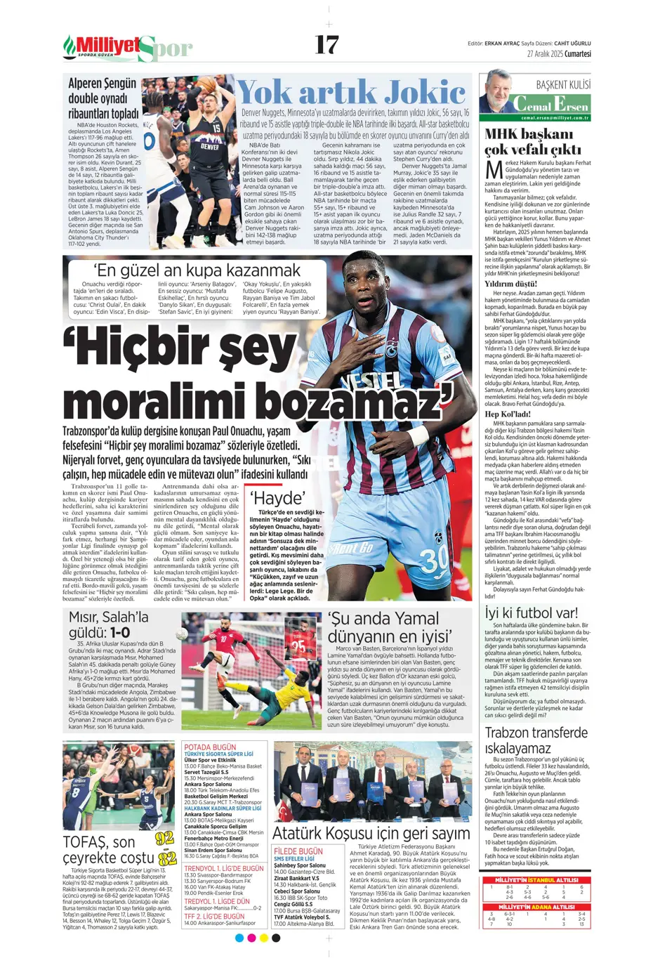 "Fenerbahçe'de 7 ayrılık birden" | Sporun manşetleri - 22 "Fenerbahçe'de 7 ayrılık birden" | Sporun manşetleri - 22