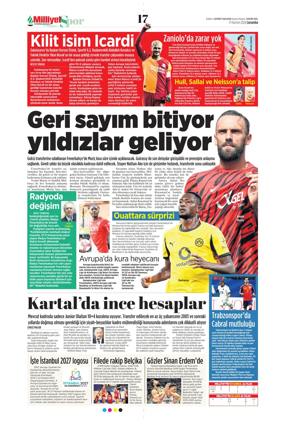 Fenerbahçe'de Oosterwolde dışında 3 ayrılık daha | Sporun manşetleri - 21