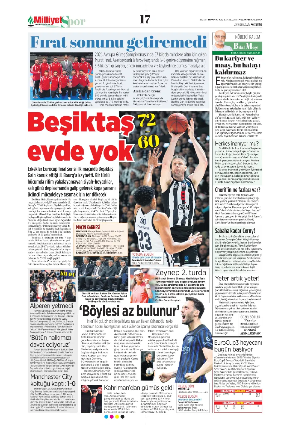 "Koopmeiners Galatasaray'a doğru" | Sporun manşetleri - 19