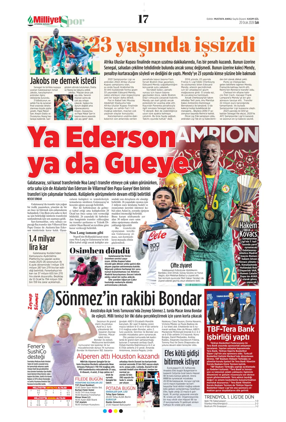 "Fenerbahçe'de 10 milyon euroya 2 senelik imza" | Sporun manşetleri  - 27