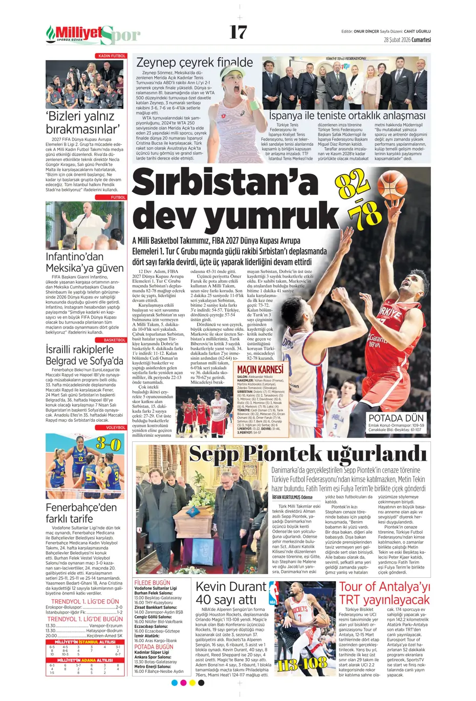 "İsmail Yüksek'e İngiliz takibi" | Sporun manşetleri - 36