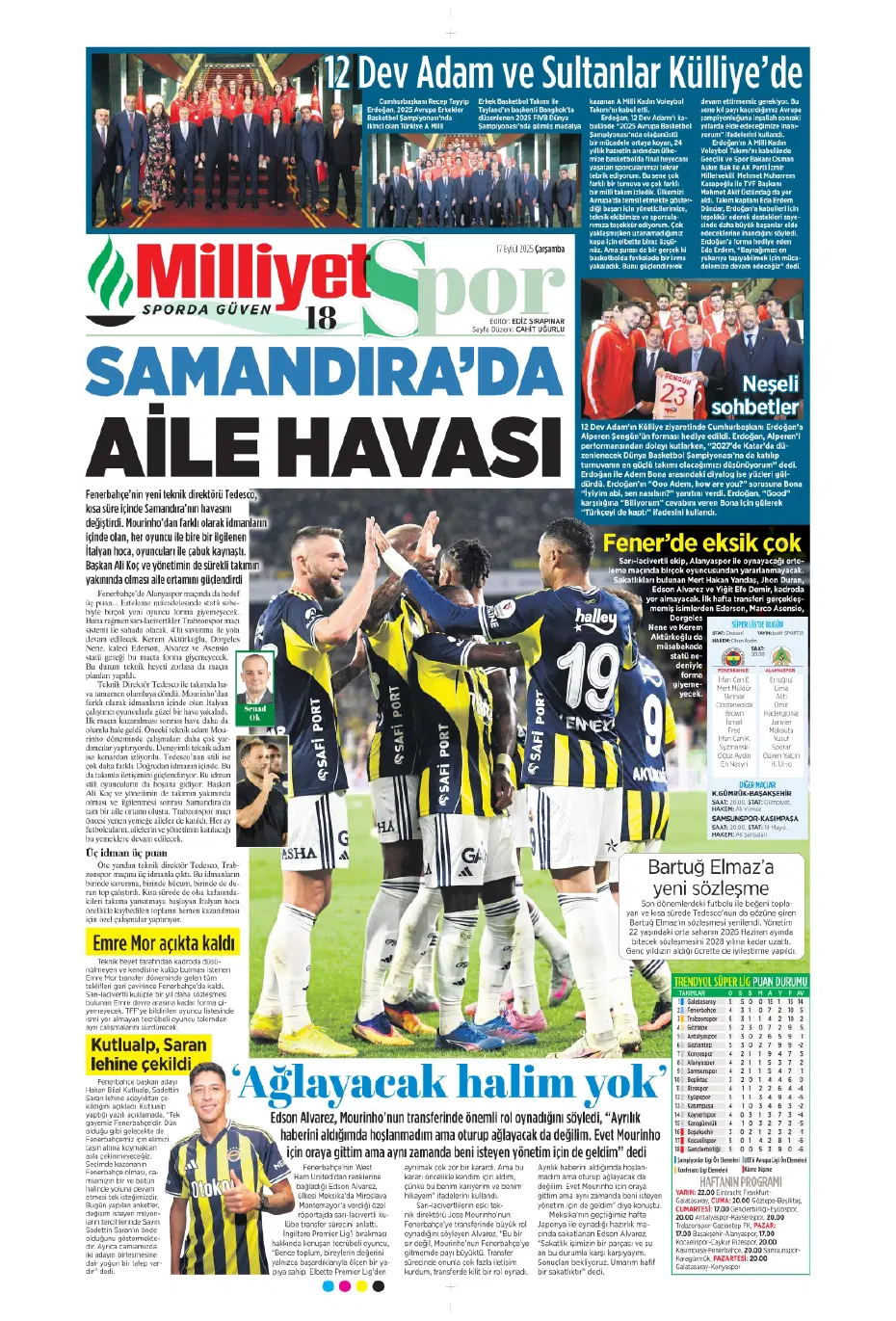 "Okan Buruk'un İlkay-Sane planı" | Sporun manşetleri - 9
