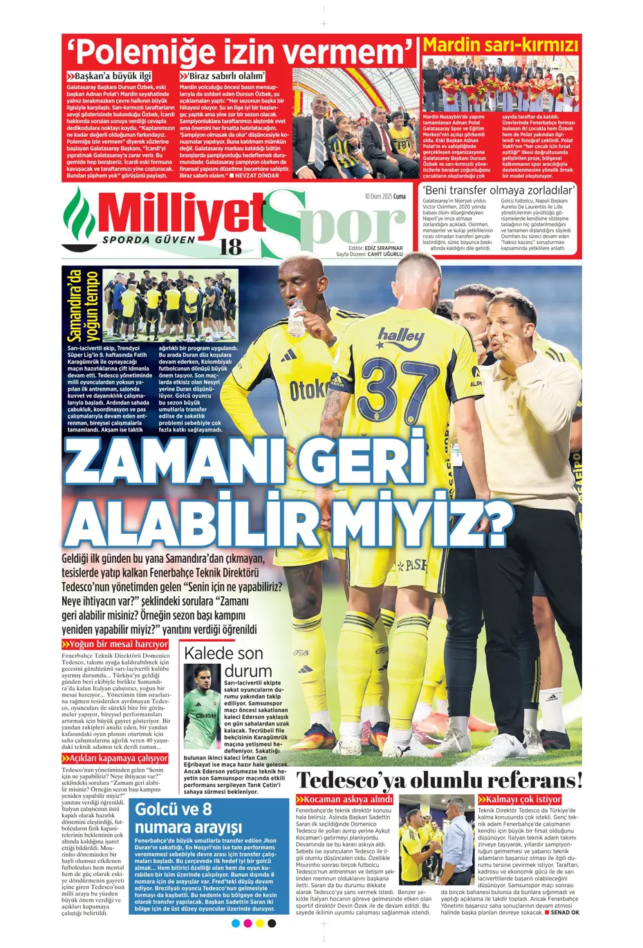 "Sadettin Saran ilk transferini milli yıldızla yapıyor" | Sporun manşetleri - 12