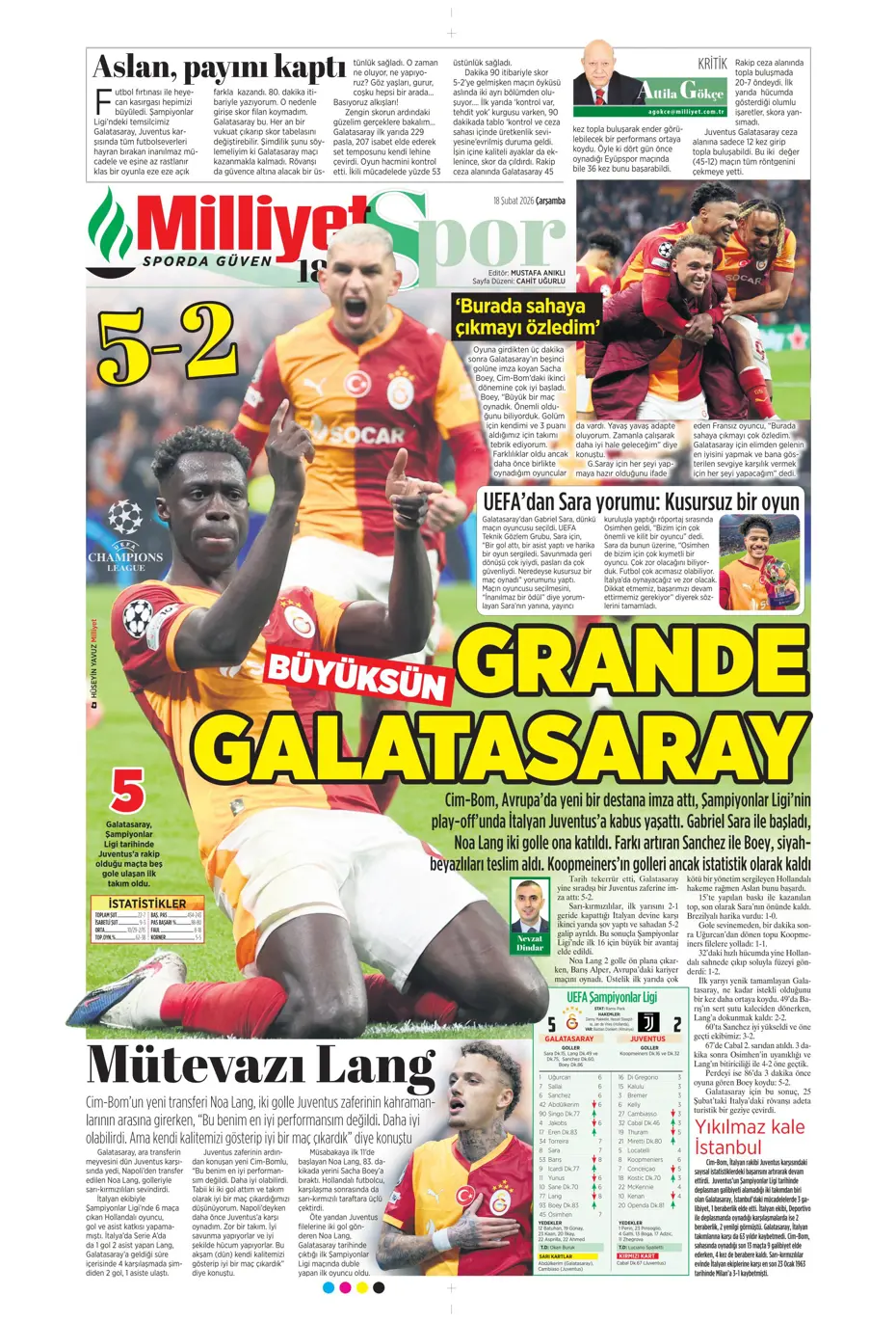 "Aslan Juve'yi perişan etti" | Sporun manşetleri - 34