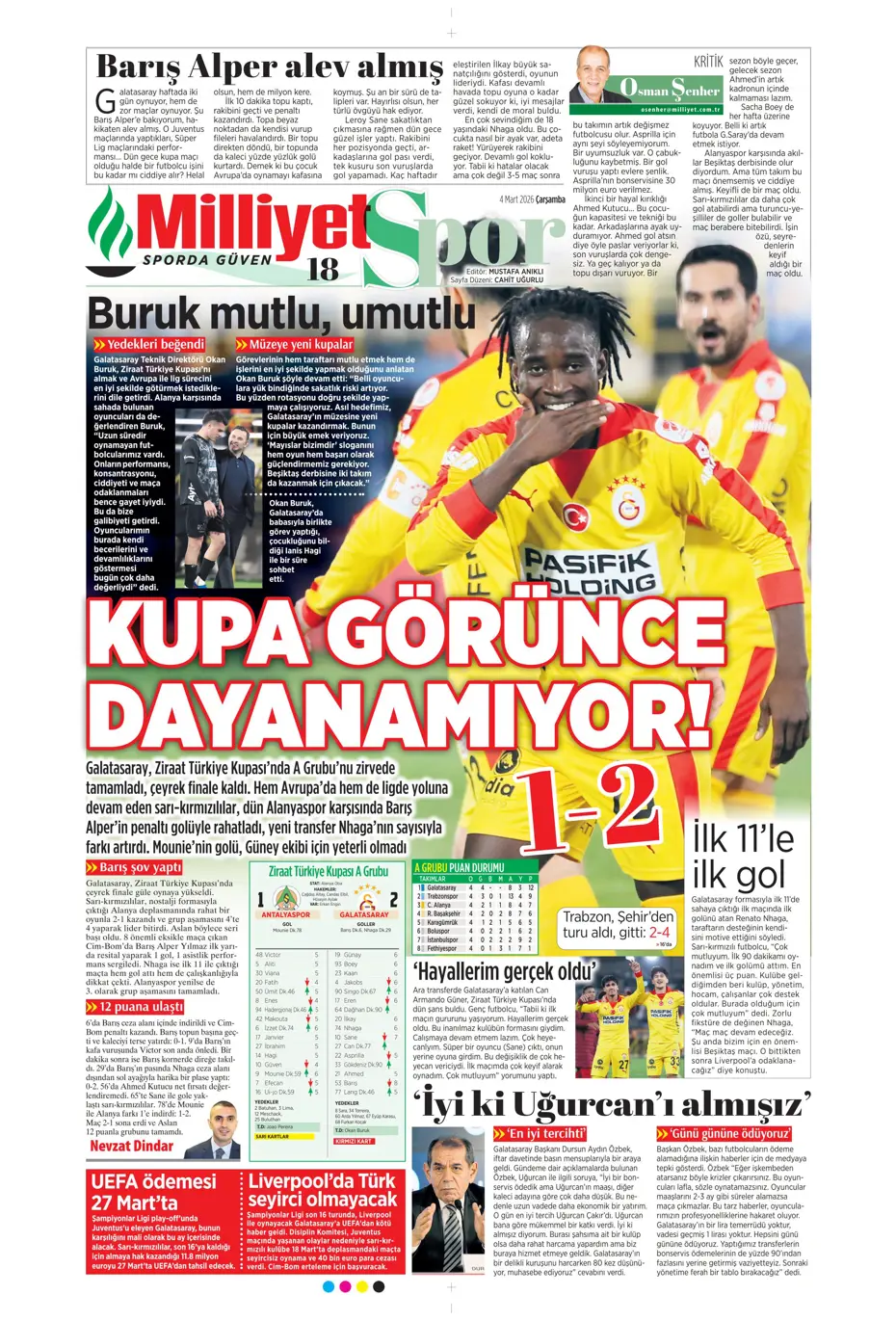 "Anlaşma tamam, sezon sonunda Fenerbahçe'den ayrılıyor" | Sporun manşetleri - 32 "Anlaşma tamam, sezon sonunda Fenerbahçe'den ayrılıyor" | Sporun manşetleri - 32