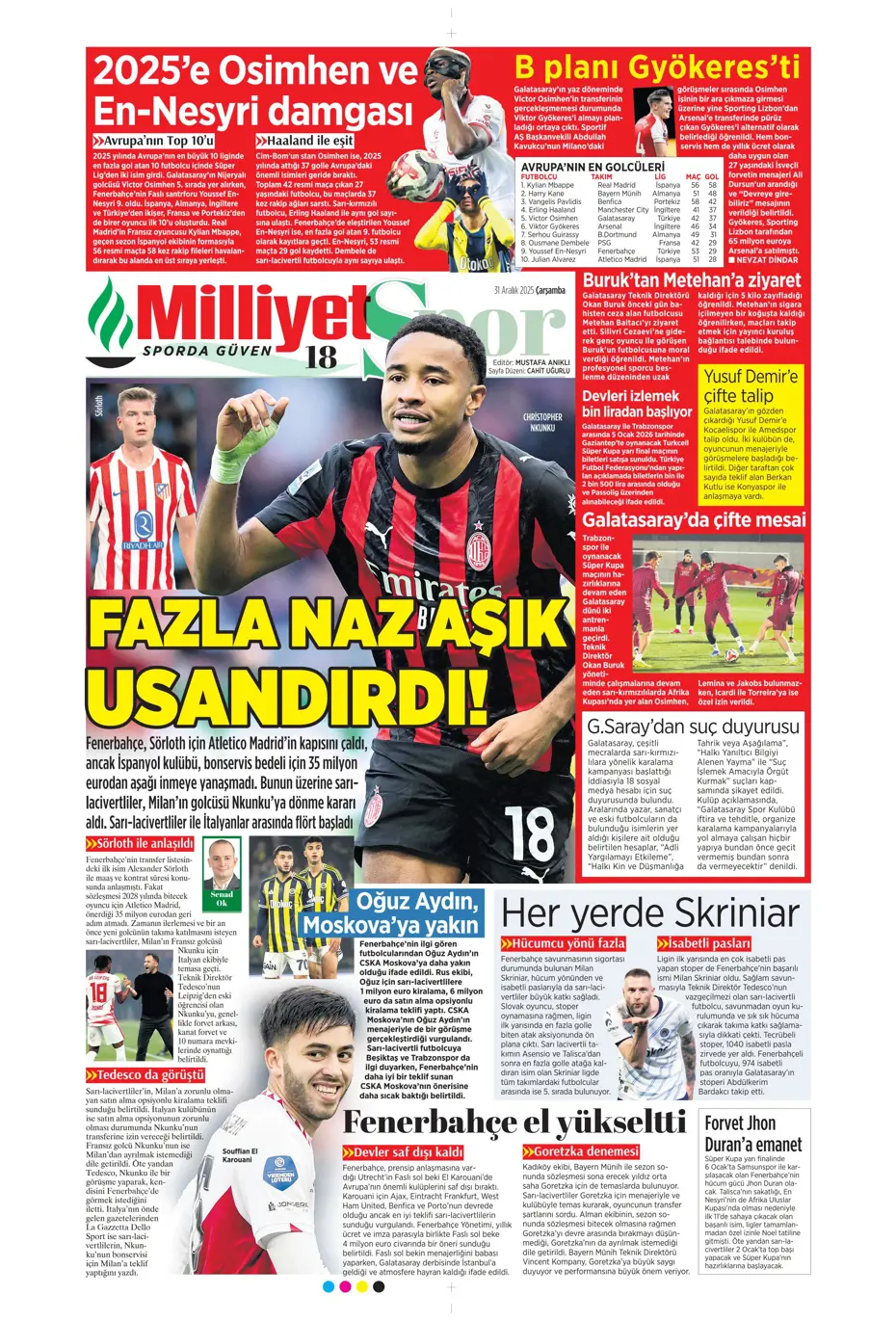 "Rafa Silva'nın yerine bomba isim geliyor" | Sporun manşetleri - 18