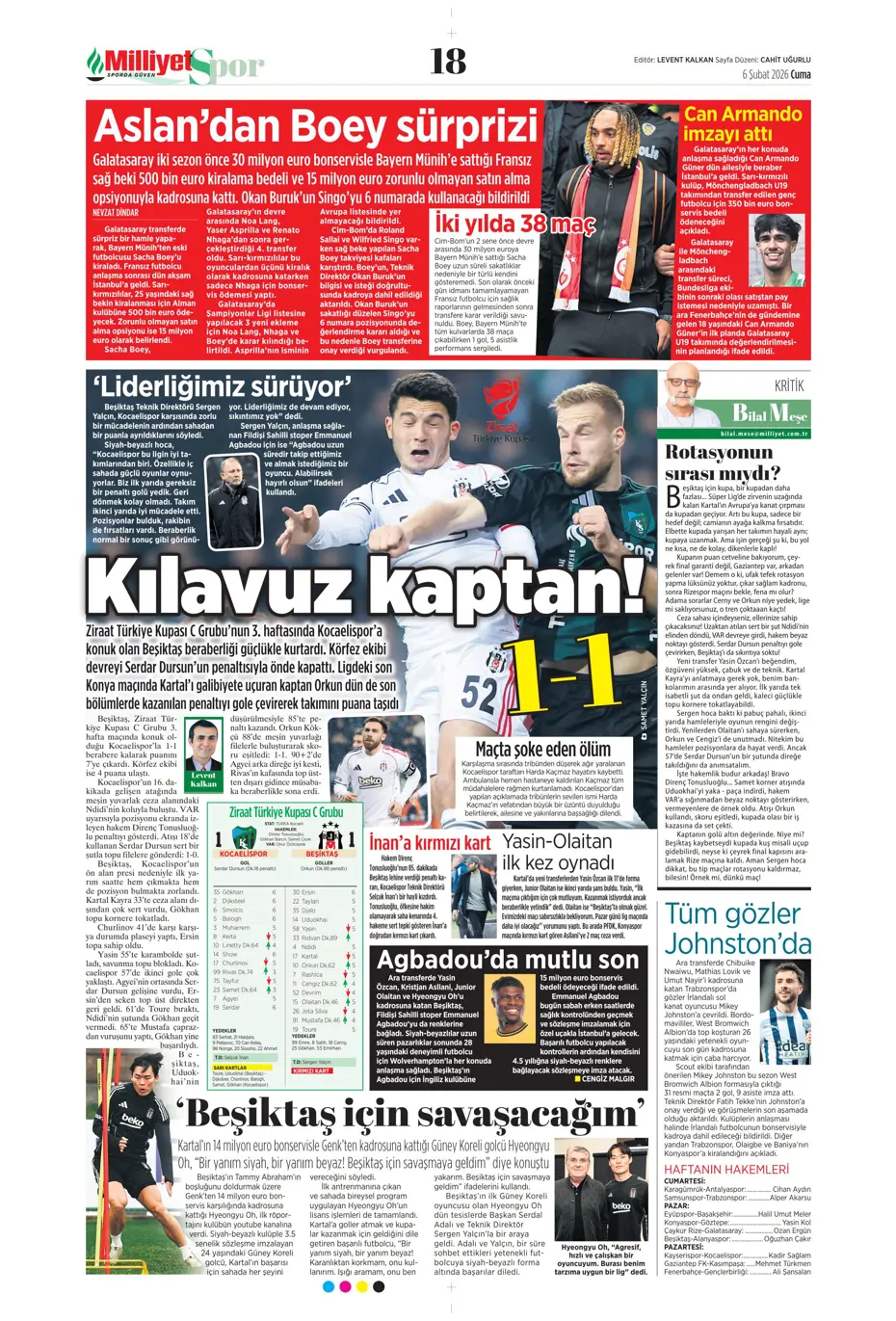 "Transferin son günü Aral Şimşir bombası" | Sporun manşetleri - 19 "Transferin son günü Aral Şimşir bombası" | Sporun manşetleri - 19