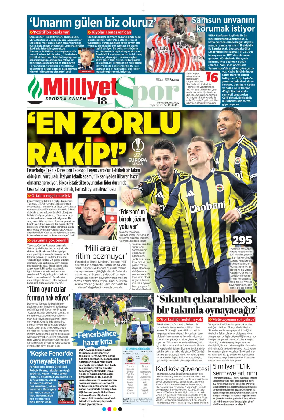 "Galatasaray'ı FIFA virüsü sardı" | Sporun manşetleri - 13