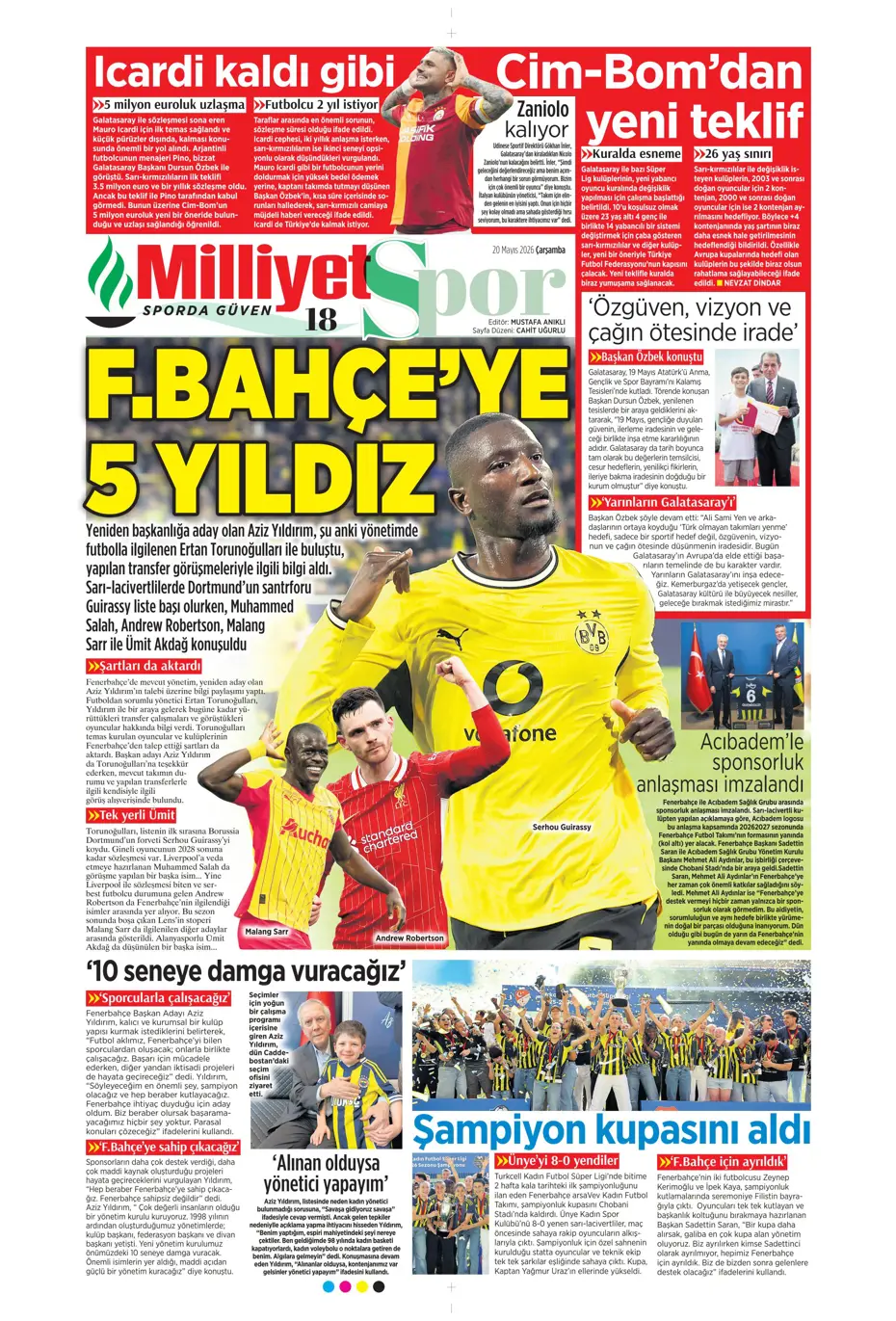 Conte yanında dünyaca ünlü yıldızı da Fenerbahçe'ye getiriyor | Sporun manşetleri - 24